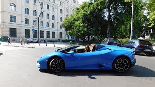 Vajna Timea Lamborghini Huracán LP6104 Spyder brutal exhaustrevs sound [upl. by Anitserp279]