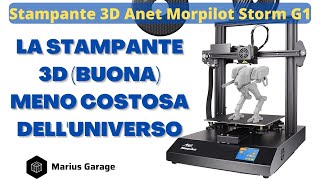 Stampante 3D Anet Morpilot Storm G1 Unboxing montaggio test e recensione [upl. by Glassco80]