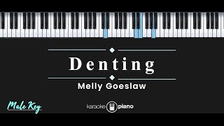 Denting  Melly Goeslaw KARAOKE PIANO  MALE KEY [upl. by Naoma]