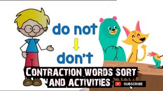 Contractions English grammar for kidslets read and understand by the story [upl. by Britteny]