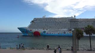 Norwegian BREAKAWAY cruise ship departing Miami Florida [upl. by Ailyt615]