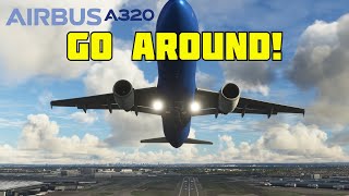 MSFS How to Fly a GoAround Procedure with the A320  Fenix A320  EGLL [upl. by Ahso953]