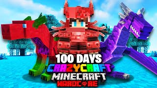 I Survived 100 Days in CRAZY CRAFT in Minecraft Hardcore [upl. by Maggy]