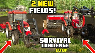 WOW ALREADY CREATING BIG FIELDS  Survival Challenge COOP  FS22  Episode 2 [upl. by Elleinet944]