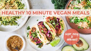 LAZY VEGAN RECIPES  balanced meals in 10 minutes [upl. by Olcott]