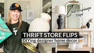 DIY Home Decor Thrift Flips  Anthropologie Inspired Mirror [upl. by Ymmik]