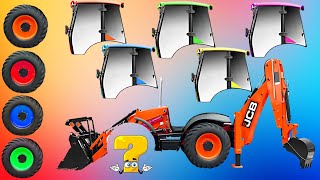 Correctly Guess The JCB Parts Cabin With Wheels  jcbvideo [upl. by Nnylecoj901]