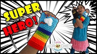 Superhero Gauntlets Fingerless Gloves Crochet Pattern amp Tutorial [upl. by Salomie]