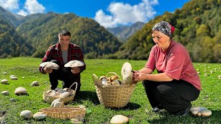 Rustic Family Cooking Outdoors in the Mountains of Azerbaijan [upl. by Slaby]