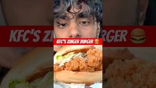 KFC Zinger Burger Still Good  Food Review KFC KFCChicken FriedChicken FoodReview Eat Mukbang [upl. by Arluene]