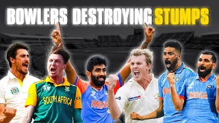 Bowlers Destroying Stumps 🔥  Bowled Out Cricket Compilation 🤩  Cricket Visuals [upl. by Irfan297]