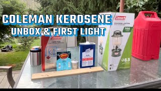 NEAT COLEMAN KEROSENE LANTERN UNBOX and FIRST FIRE [upl. by Airol]