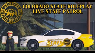 🔴LIVE  Colorado State Roleplay Staff Patrol  Roblox ERLC [upl. by Gagliano181]