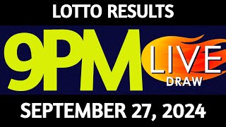 Lotto Result Today 900 pm draw September 27 2024 Friday PCSO LIVE [upl. by Ozzie]