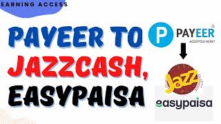 Payeer to Jazzcash  Payeer to Easypaisa  Payeer to Jazzcash withdraw PROOF [upl. by Etteloiv]