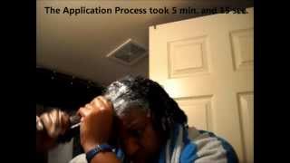 How to apply texturizer natural hair How to apply Just For Me Texture Softener natural hair Pt2 [upl. by Jahdal]