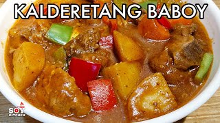 KALDERETANG BABOY  PORK CALDERETA [upl. by Ezeerb]