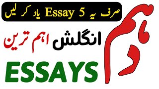 important Essay For 10th Class in English 2024  Most important Essay Class 10 English  Waqas Nawaz [upl. by Odelet]