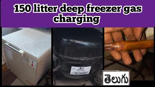 deep freezer gas chargingdeep freezer not cooling Teluguworkshoptelugu [upl. by Gaudet]