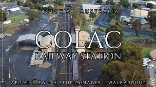 Aerial view  Historic images  Walkaround  Colac Railway Station Victoria Australia [upl. by Ewan903]