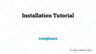 Complianz  Installation tutorial [upl. by Mastrianni195]