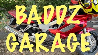 HONDA VTR1000 FIRESTORMups and downs in the garage 😢 [upl. by Oileve]