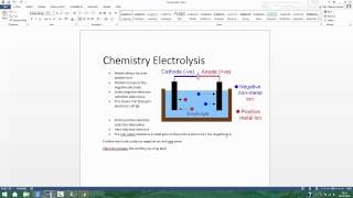 GCSE Chemistry Electrolysis C2NEW MY GCSE SCIENCE [upl. by Neelie]