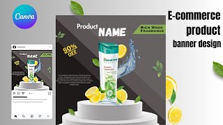 How to design Ecommerce product banner in canva Social Media Post Design in canva by FSA Creator21 [upl. by Oibesue]