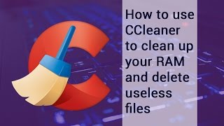 How to use CCleaner to clean up your RAM and delete useless files  video tutorial by TechyV [upl. by Brady]