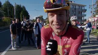 Tobias Halland Johannessen  Interview at the finish  Gran Piemonte 2024 [upl. by Adgam]