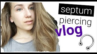 SEPTUM PIERCING NA 18 URODZINY  VLOG  1906 [upl. by Enilasor]