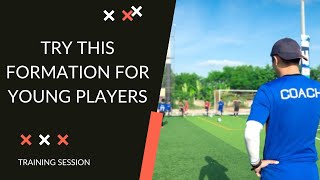 Soccer TRAINING Coaching the 231 Formation for Younger Players [upl. by Aihtnamas262]