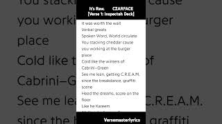 It’s Raw CZARFACE Verse 1 Inspectah Deck hiphop rap music lyrics Verse [upl. by Aivalf]