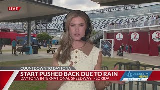 Start of Daytona 500 pushed back due to rain [upl. by Adore]