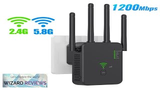 Wireless 5G WiFi Repeater 1200Mbps Router Wifi Booster Dual Band Long Range Review [upl. by Mohsen]