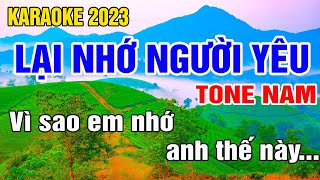 Lại Nhớ Người Yêu Karaoke Tone Nam Nhạc Sống gia huy beat [upl. by Treble]