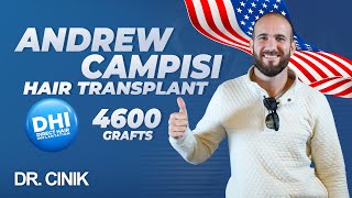 Andrew Campisi  Hair Transplant Journey  DHI  Dr Cinik [upl. by Anairb941]