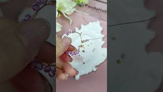 【PandaHall】How to make Wire Wrapped Earringspandahall diy tutorial earrings shorts [upl. by Rivers]