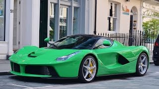 GREEN Ferrari LaFerrari in London [upl. by Dar969]