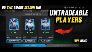 How to sell UNTRADEABLE players in fc mobile 24  Easiest Way [upl. by Ikkin]