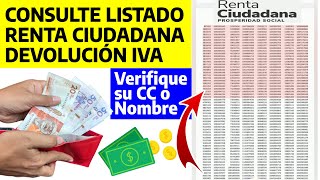 Listados de Renta Ciudadana y Devolución del IVA 2024  Consulte si su cc o nombre está ahi [upl. by Loomis]