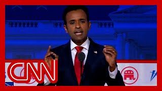 Dana Bash presses Vivek Ramaswamy on his Ukraine comments from debate [upl. by Flam41]