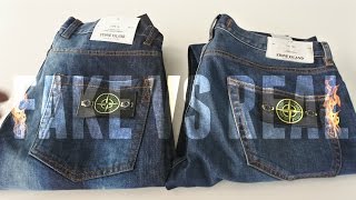 HOW TO SPOT FAKE STONE ISLAND DENIM JEANS  FAKE VS REAL [upl. by Eihs]