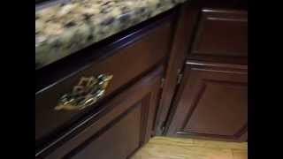 Touchup and seal worn mahogany cabinets [upl. by Yedoc]