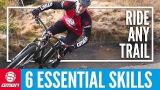 6 Essential Skills To Ride Any Basic Mountain Bike Trail  MTB Skills [upl. by Sunev]