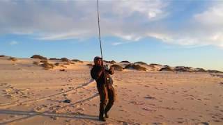 Pêche au Maroc  Courbine 8 kg en Surfcasting à Dakhla [upl. by Anaillil]