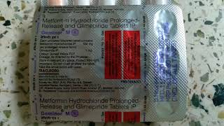 Glimepiride and Metformin Hydrochloride tablets  Geminor M1 tablet [upl. by Eenwat]