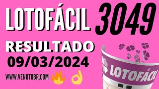 🍀 Resultado Lotofácil 3049 [upl. by Deadman997]