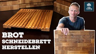 Brotschneidebrett aus einem Stirnholz Schneidebrett herstellen  HolzLiebling DIY [upl. by Hoes]