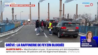 Grève  la raffinerie de Feyzin bloquée pour plusieurs jours [upl. by Lizzie804]